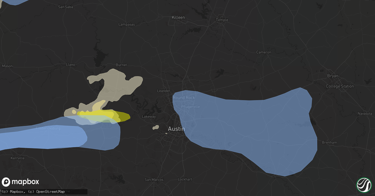 Hail map in Round Rock, TX on May 24, 2022