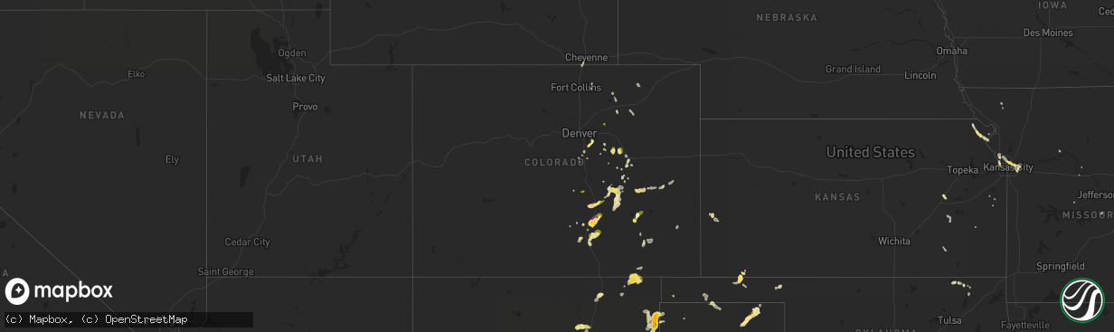 Hail map in Colorado on May 24, 2023