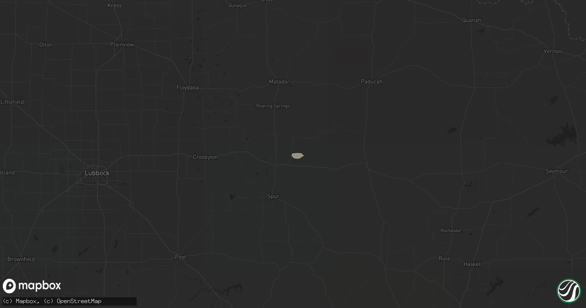 Hail map in Dickens, TX on May 24, 2023