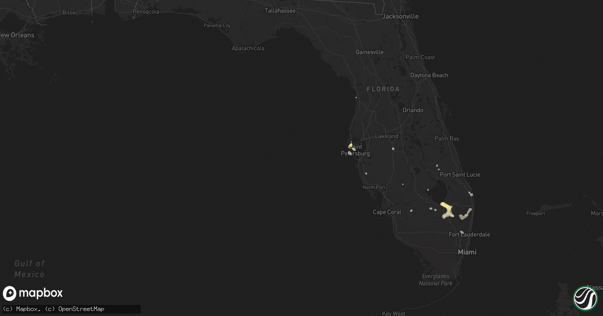 Hail map in Florida on May 24, 2023