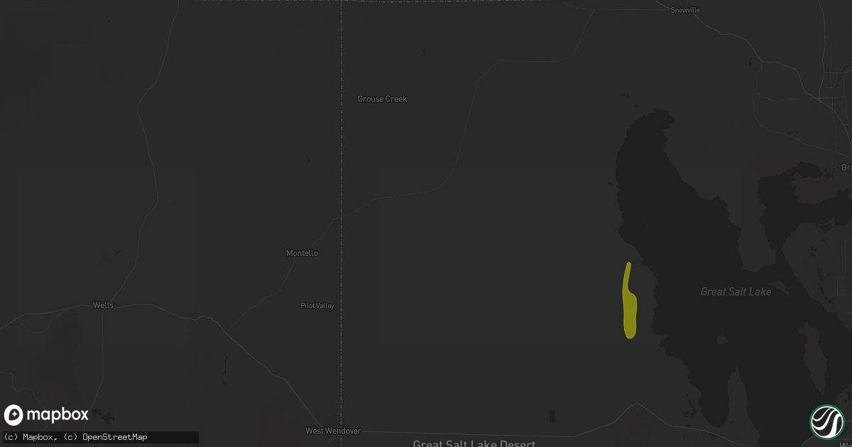 Hail map in Grouse Creek, UT on May 24, 2023
