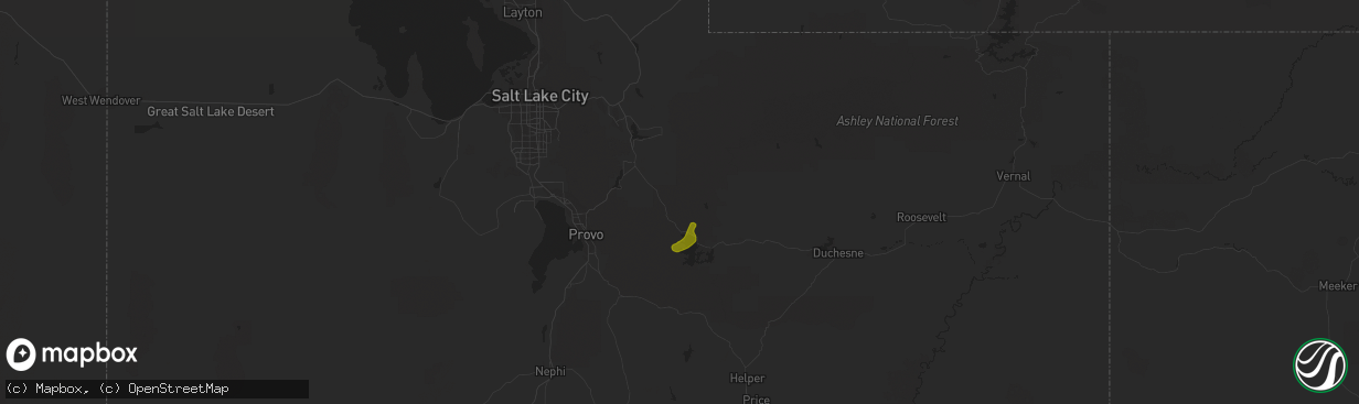 Hail map in Heber City, UT on May 24, 2023