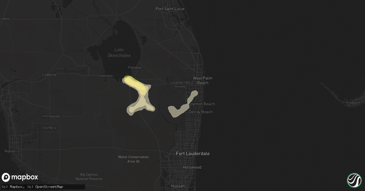 Hail map in Lake Worth, FL on May 24, 2023