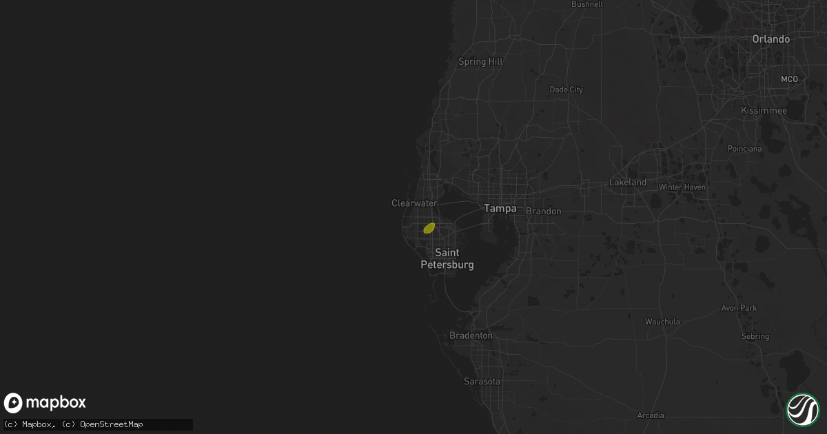 Hail map in Largo, FL on May 24, 2023