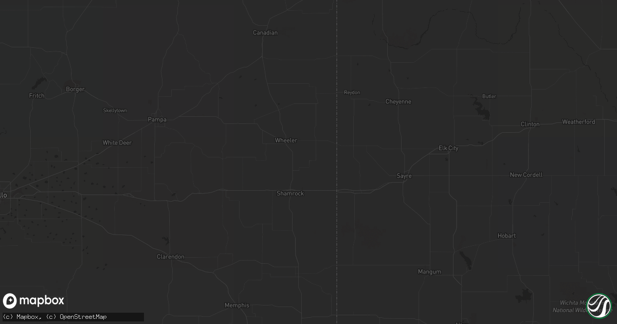 Hail map in Nowata, OK on May 24, 2023