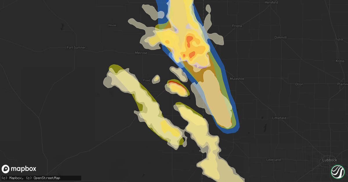 Hail map in Portales, NM on May 24, 2023