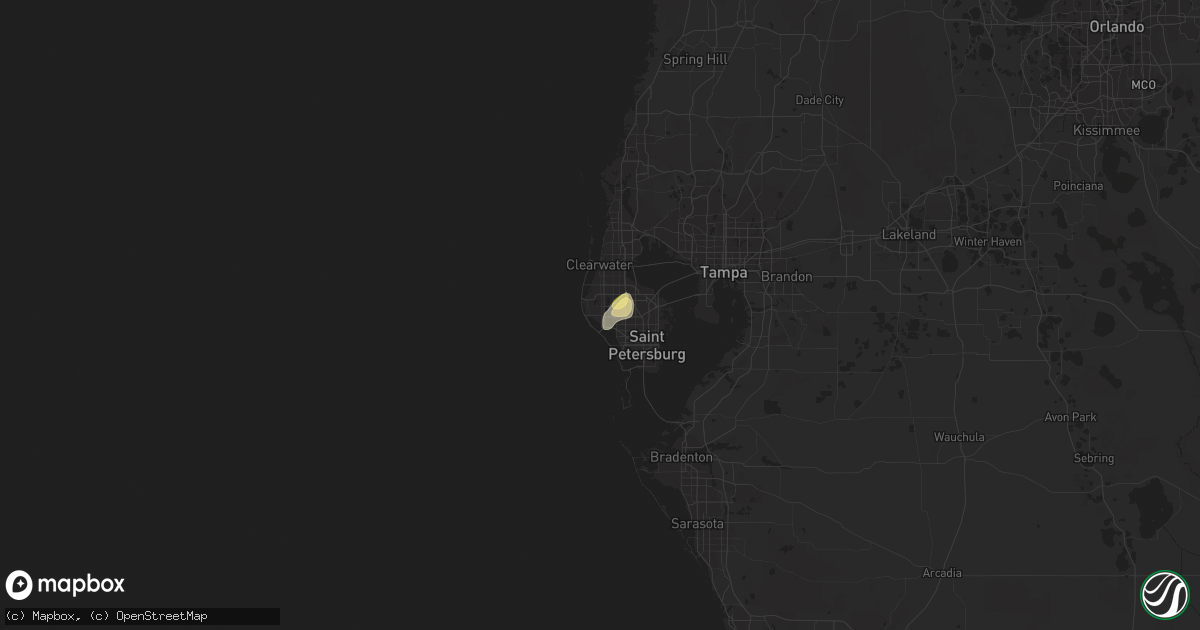 Hail map in Seminole, FL on May 24, 2023