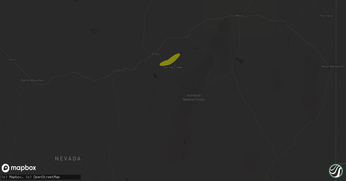 Hail map in Spring Creek, NV on May 24, 2023