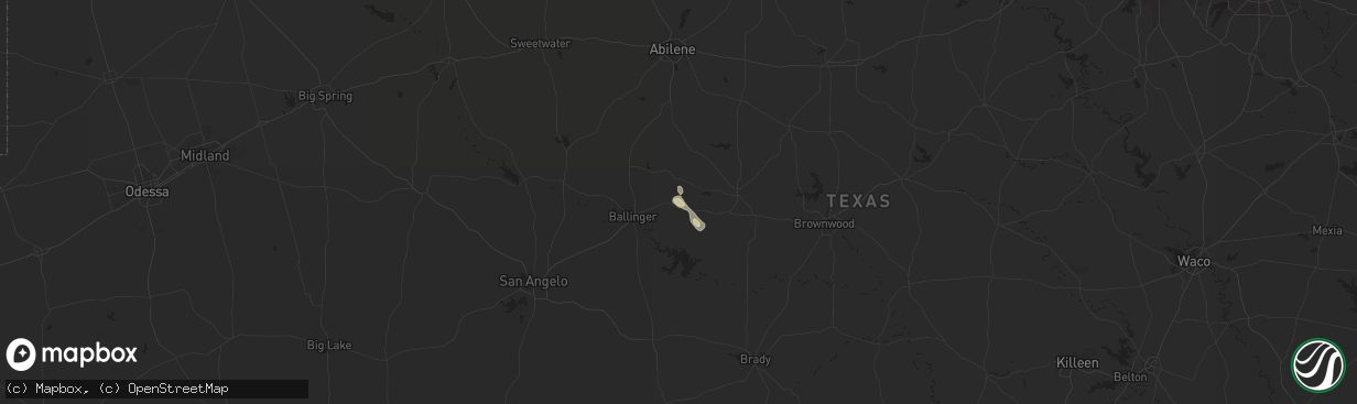Hail map in Talpa, TX on May 24, 2023