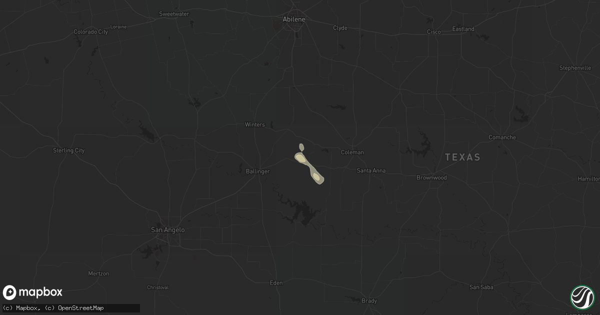 Hail map in Talpa, TX on May 24, 2023