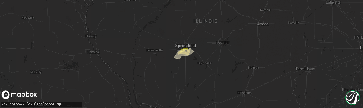 Hail map in Chatham, IL on May 24, 2024