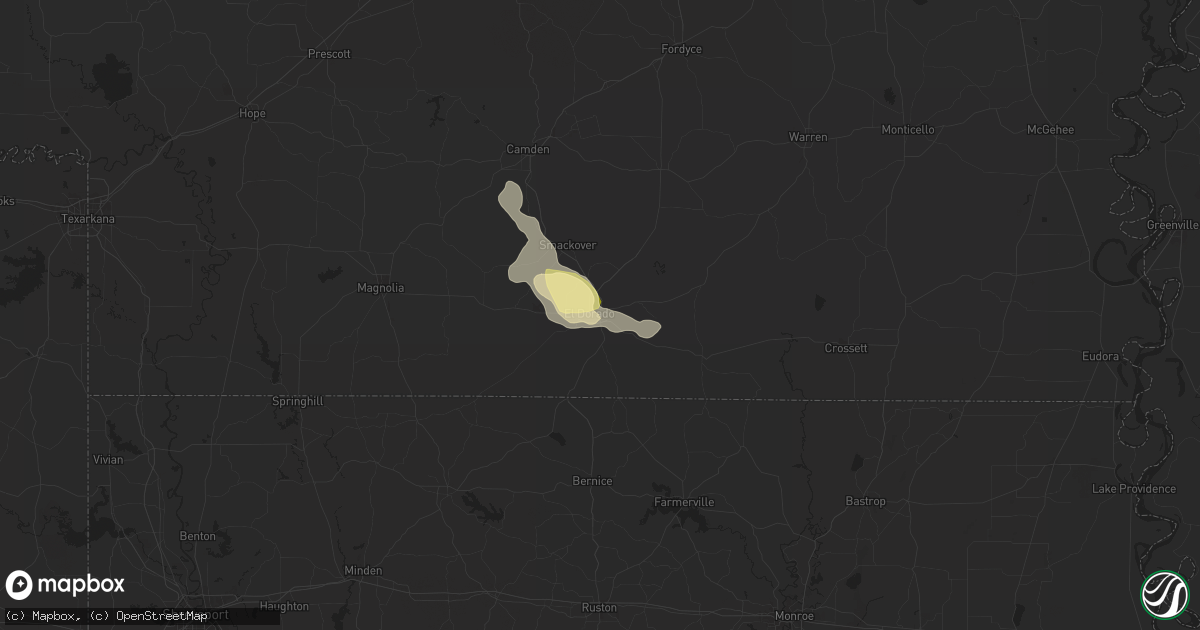 Hail map in El Dorado, AR on May 24, 2024