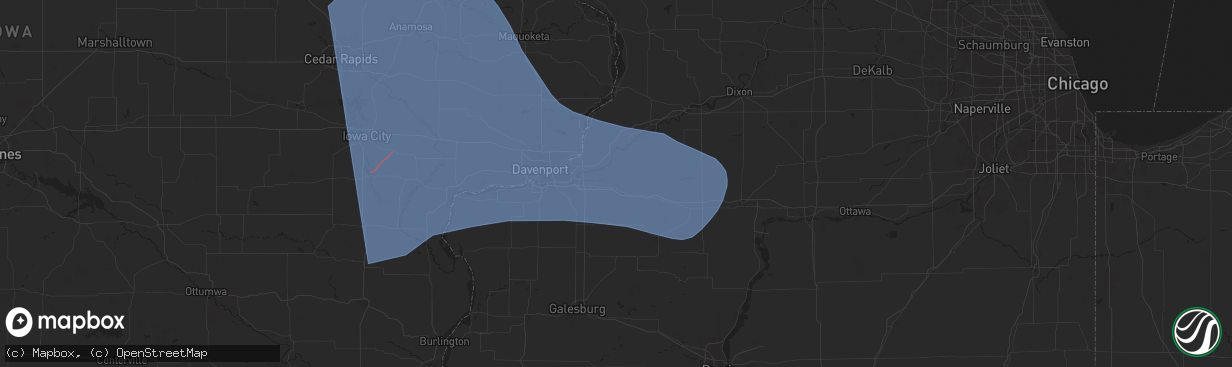 Hail map in Geneseo, IL on May 24, 2024