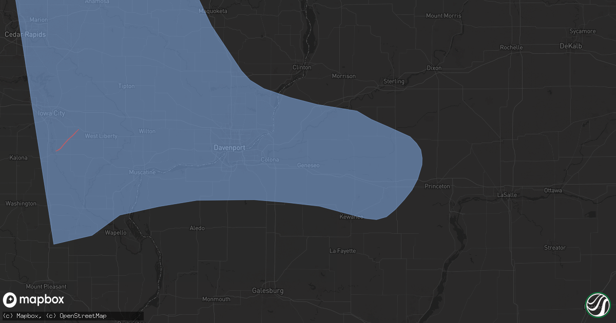 Hail map in Geneseo, IL on May 24, 2024