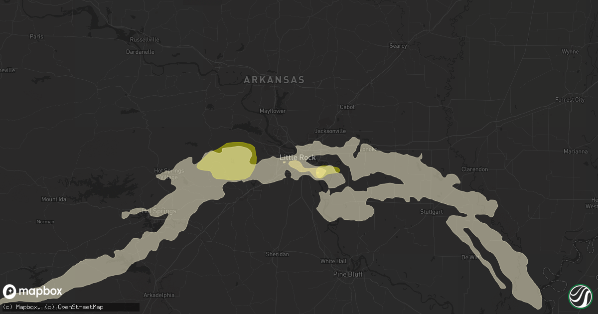 Hail map in Little Rock, AR on May 24, 2024