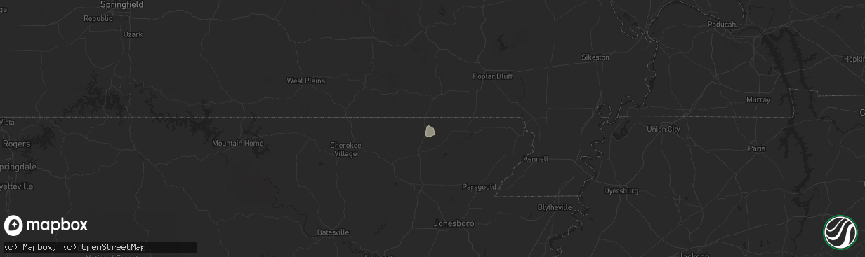 Hail map in Maynard, AR on May 24, 2024