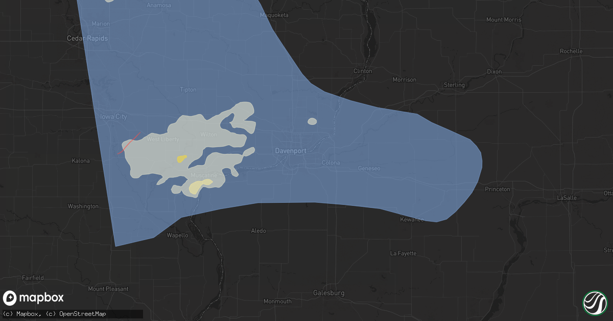 Hail map in Moline, IL on May 24, 2024