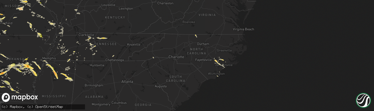Hail map in North Carolina on May 24, 2024