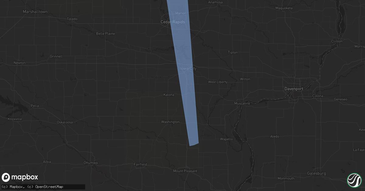 Hail map in Riverside, IA on May 24, 2024