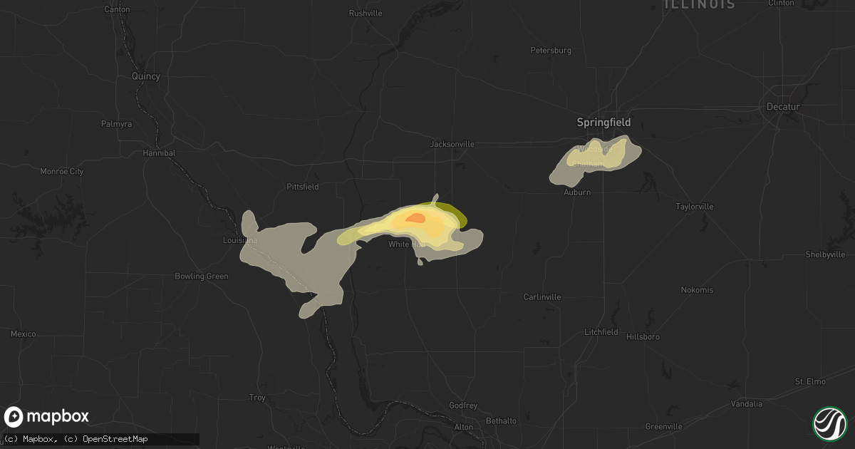 Hail Map in Roodhouse, IL on May 24, 2024 - HailTrace