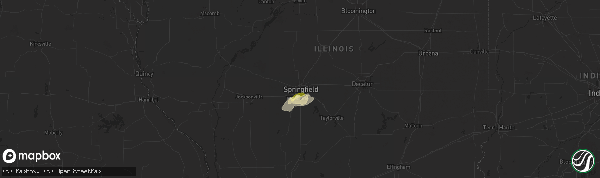 Hail map in Springfield, IL on May 24, 2024