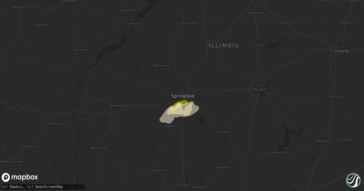 Hail map in Springfield, IL on May 24, 2024