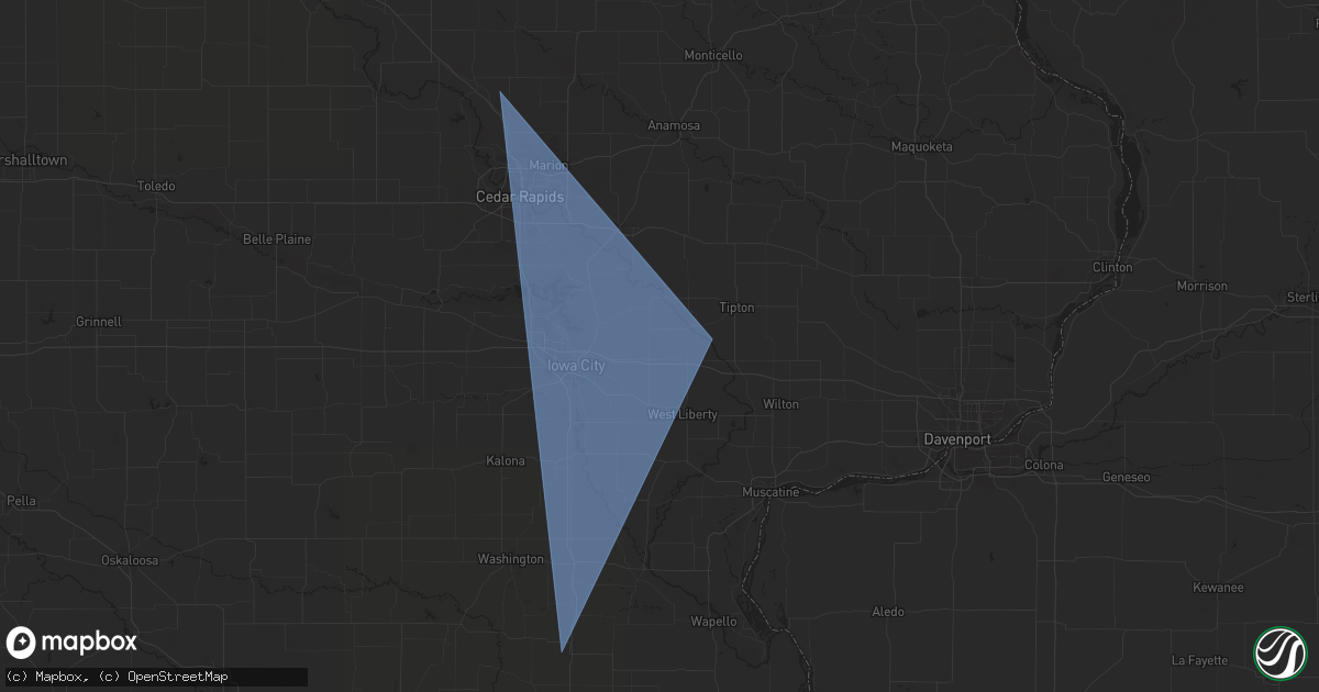Hail map in West Branch, IA on May 24, 2024