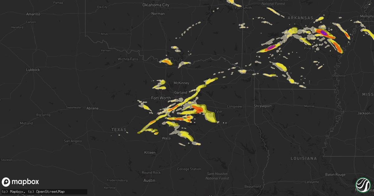 Hail map on May 24, 2024