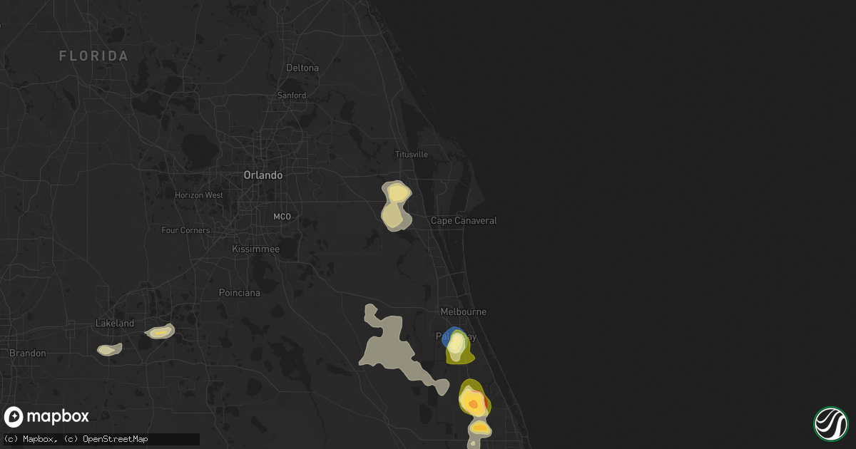 Hail map in Cocoa, FL on May 24, 2025