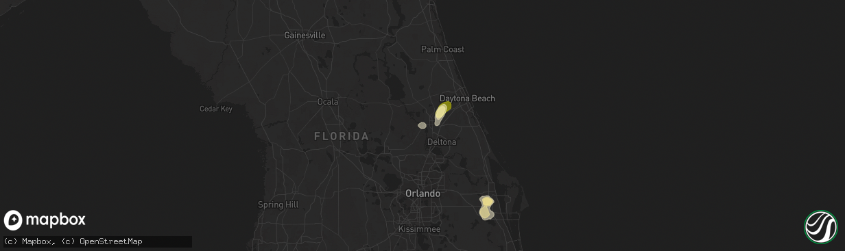 Hail map in Deland, FL on May 24, 2025