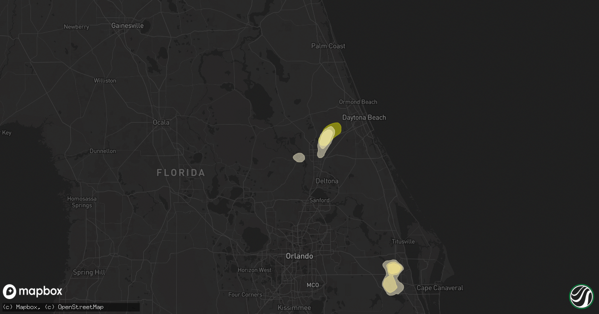 Hail map in Deland, FL on May 24, 2025