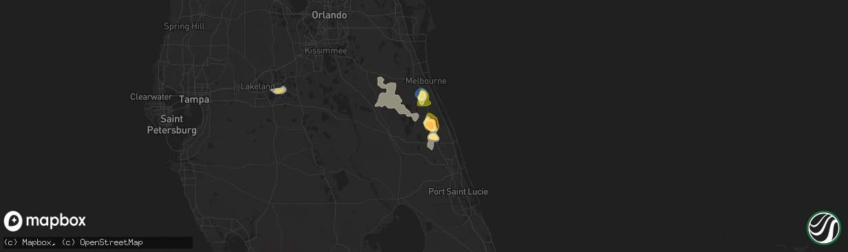 Hail map in Fellsmere, FL on May 24, 2025