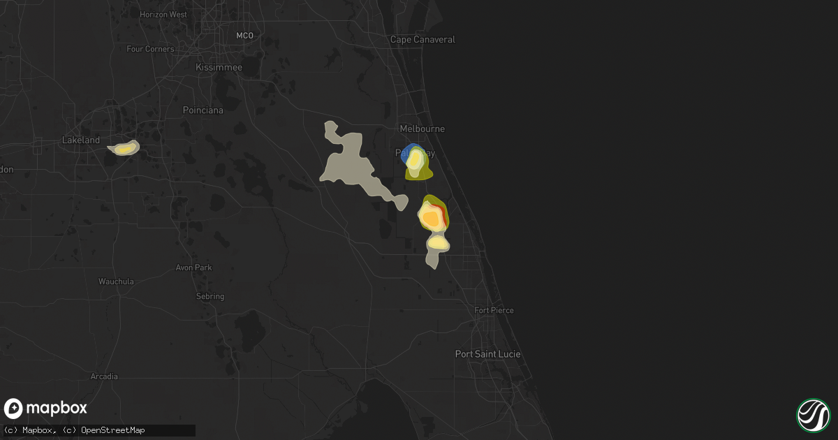 Hail map in Fellsmere, FL on May 24, 2025