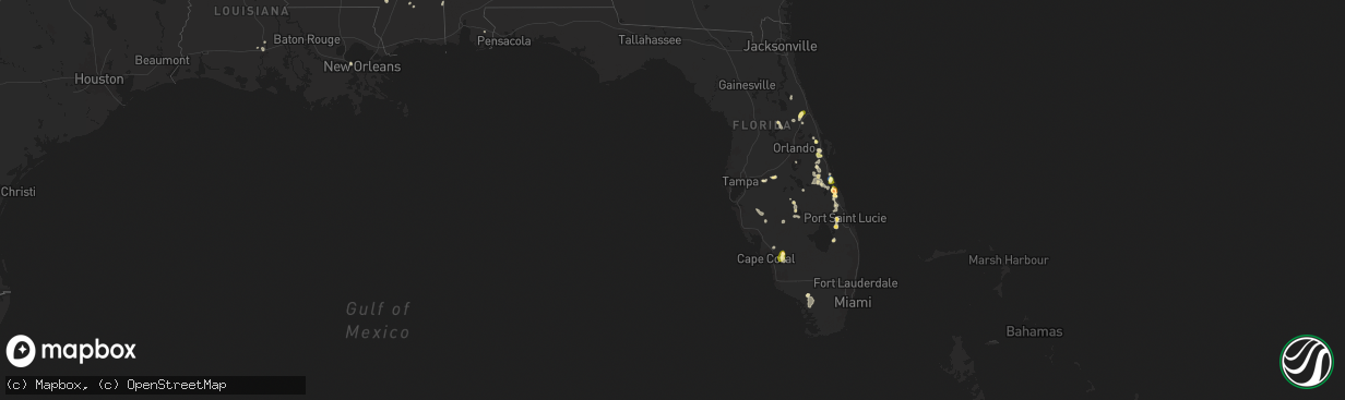 Hail map in Florida on May 24, 2025