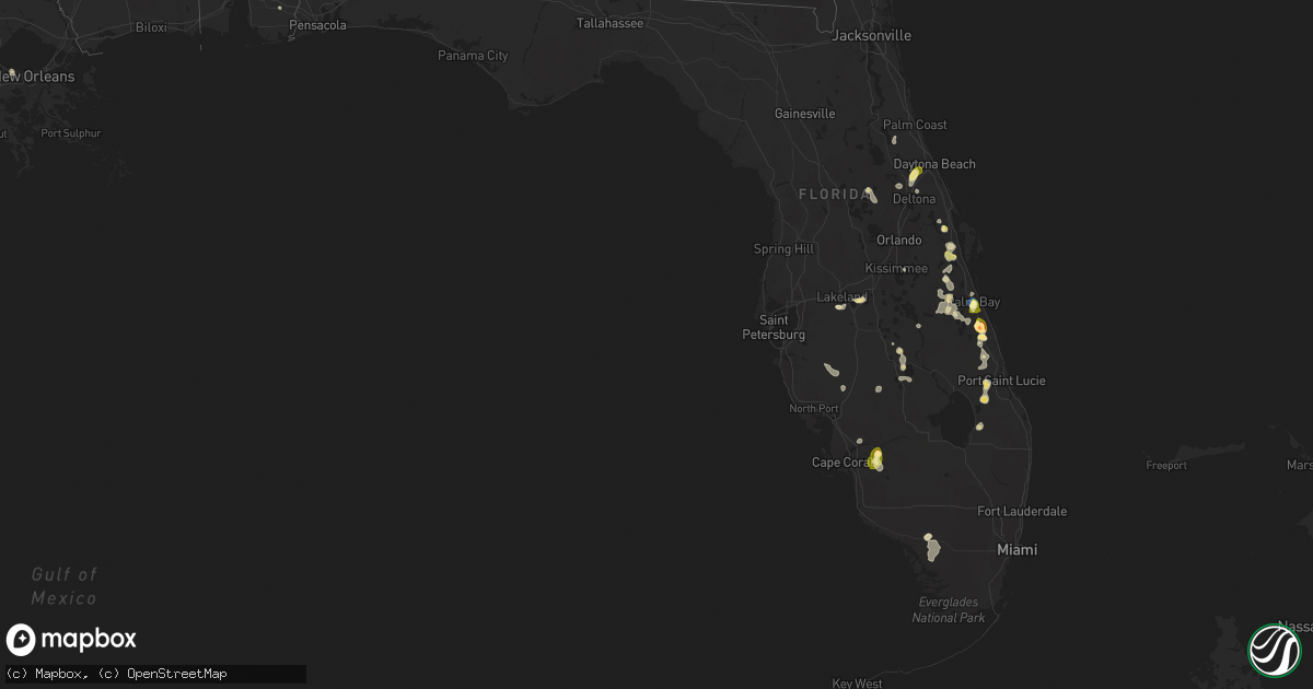 Hail map in Florida on May 24, 2025