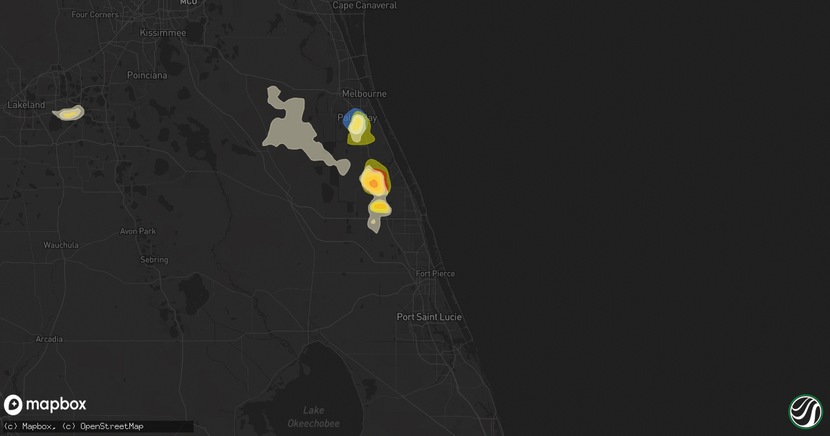 Hail map in Vero Beach, FL on May 24, 2025