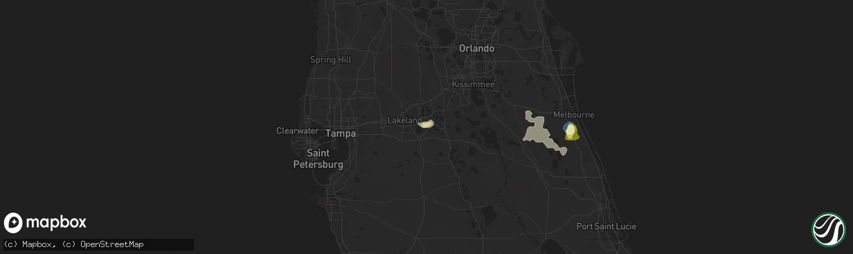 Hail map in Winter Haven, FL on May 24, 2025