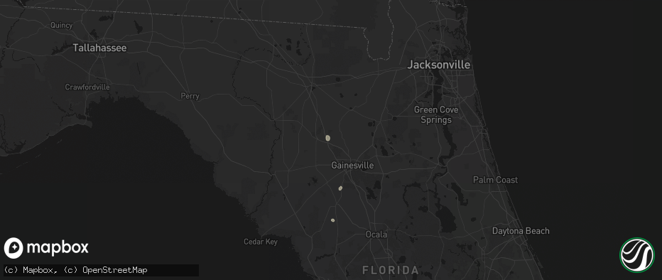 Hail map in Alachua, FL on May 24, 2026