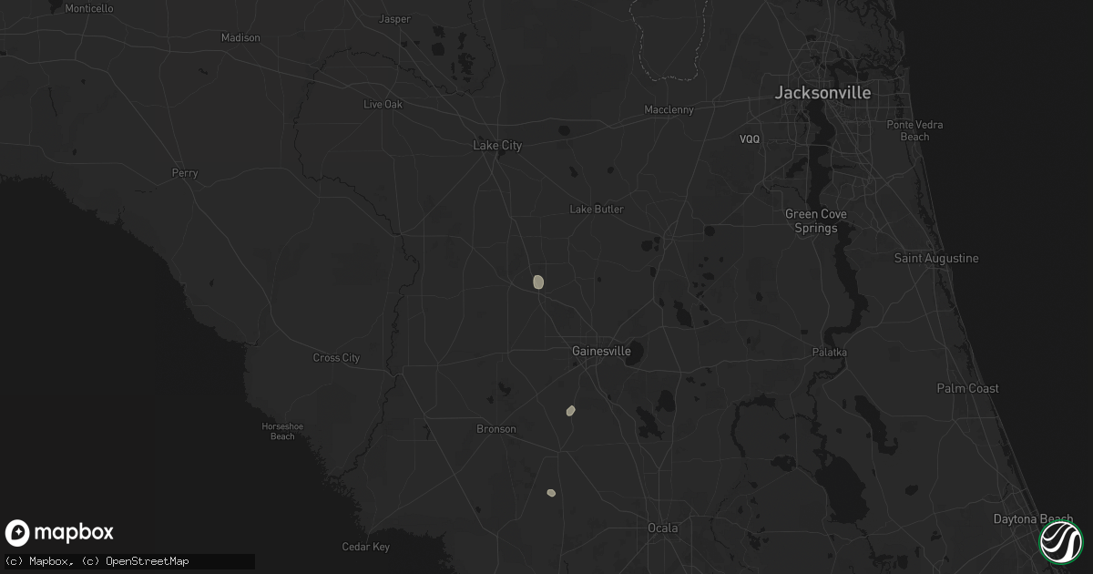 Hail map in Alachua, FL on May 24, 2026
