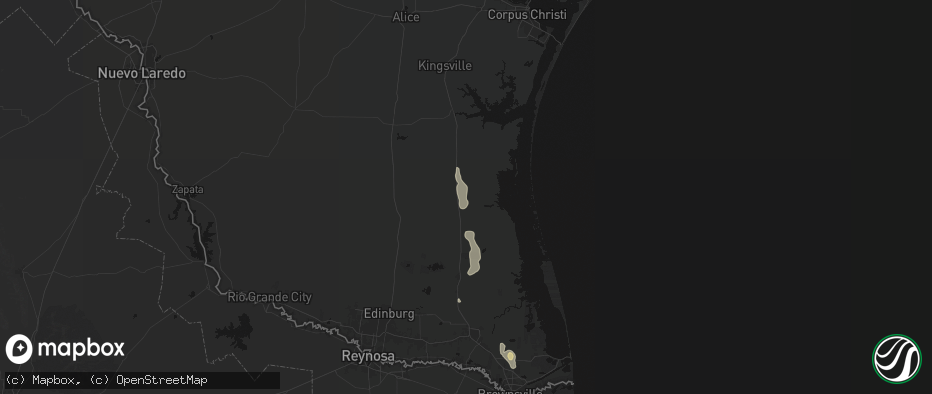 Hail map in Armstrong, TX on May 24, 2026