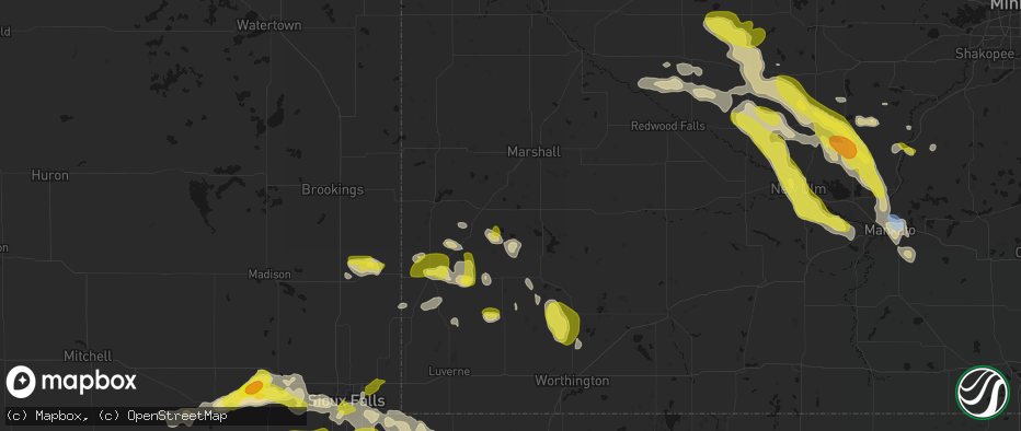 Hail map in Balaton, MN on May 24, 2026