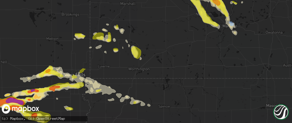 Hail map in Brewster, MN on May 24, 2026