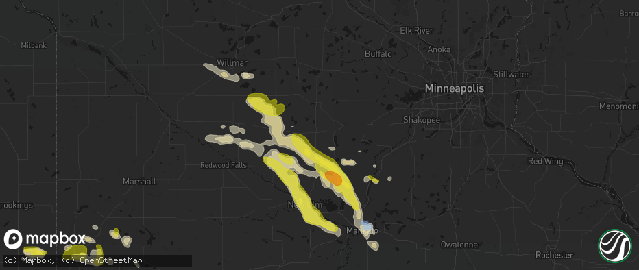 Hail map in Brownton, MN on May 24, 2026