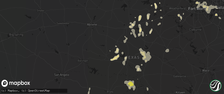 Hail map in Burkett, TX on May 24, 2026
