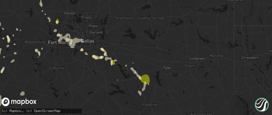 Hail map in Canton, TX on May 24, 2026