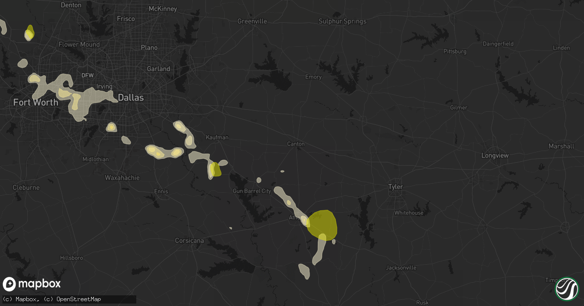 Hail map in Canton, TX on May 24, 2026
