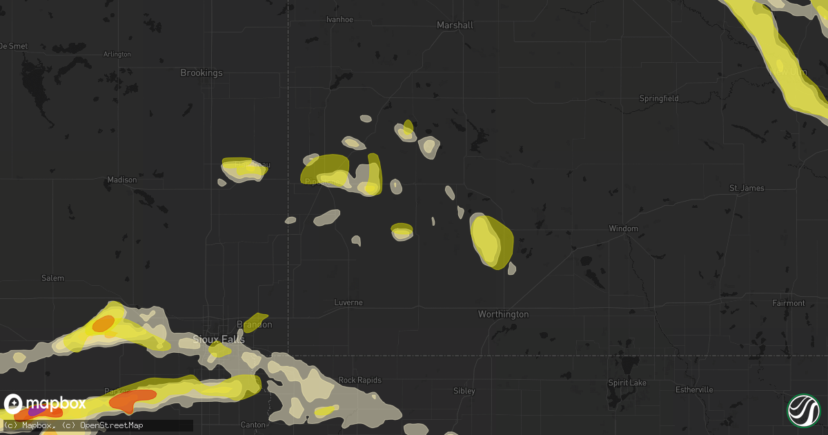 Hail map in Chandler, MN on May 24, 2026