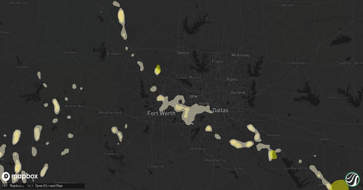 Hail map in Colleyville, TX on May 24, 2026