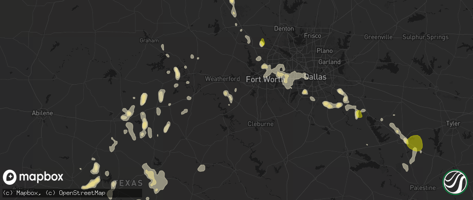 Hail map in Cresson, TX on May 24, 2026