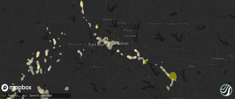 Hail map in Duncanville, TX on May 24, 2026
